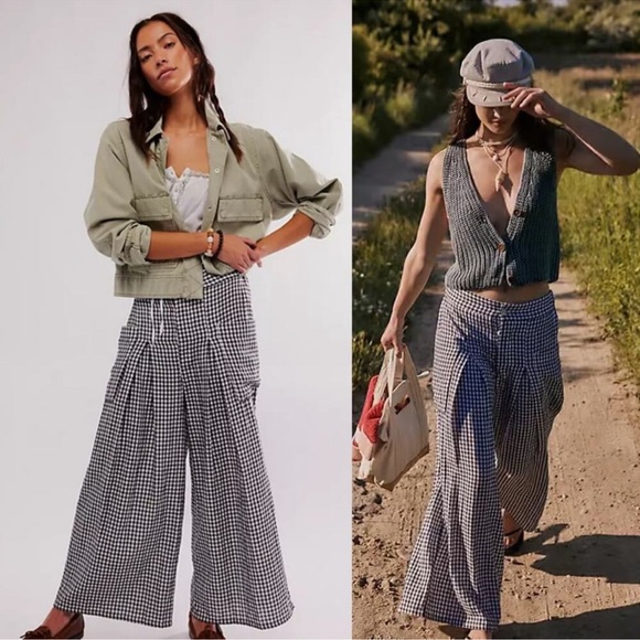 NWOT Free People Plaid Pants
